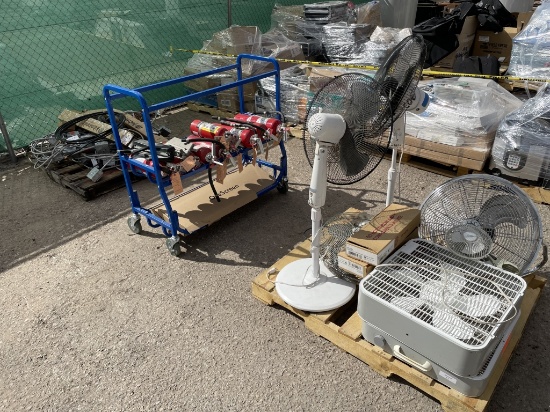 School Surplus - ROW of Fans, Extinguishers, Romex