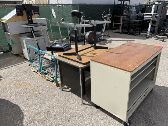 School Surplus - ROW of Desk, Cabinets, Etc.