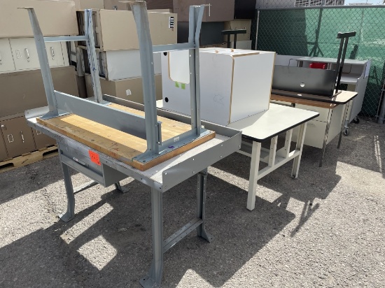 School Surplus - ROW of Shop Table, ETC.