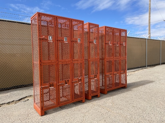 (7) Expanded Steel Heavy Duty Lockers