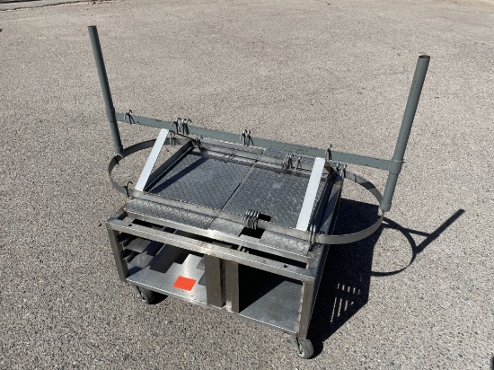 (2)pc - Kitchen Table Rack, Oven Rolling Cart