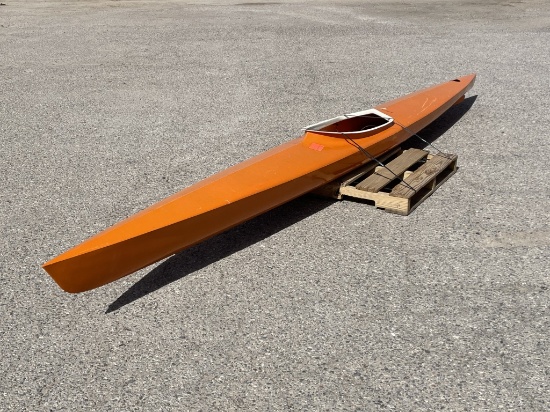 16FT Slender Fiberglass Kayak w/ Rudder