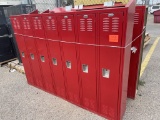 School Surplus- (4) Red Locker Sections