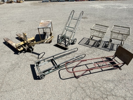 (7)-pcs Appliance Dollies, Carts, Pallet Jack