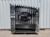 UNUSED (2) 7FT Bi-Parting Wrought Iron Gate w/Cows