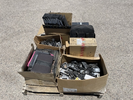Pallet of Walkie-Talkie's, Chargers, CPUs, Etc.