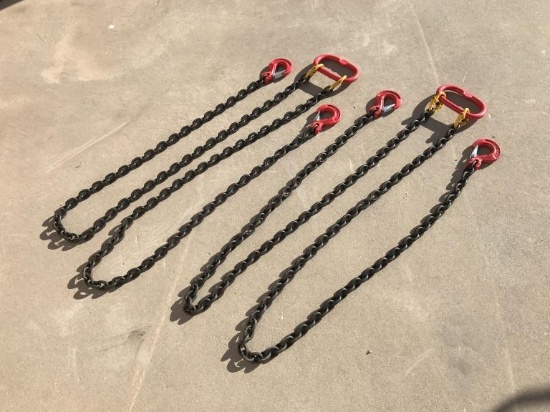 UNUSED (2)pcs of 7FT 5/16" Double Lifting Slings