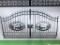 UNUSED 14FT Bi-Parting Wrought Iron Gate w/Deer