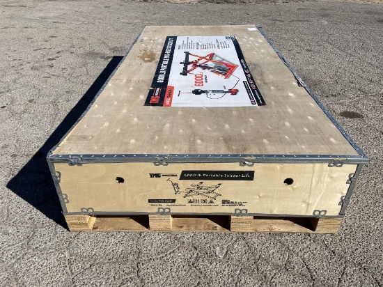 6,000 LB Portable Scissor Lift TMG-ALS61 in Crate