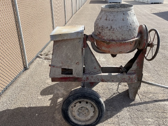 Honda 5.5HP Gas Cement Mixer on Trailer