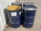 (4)pcs - 50 GAL Food Grade Blue Steel Drums