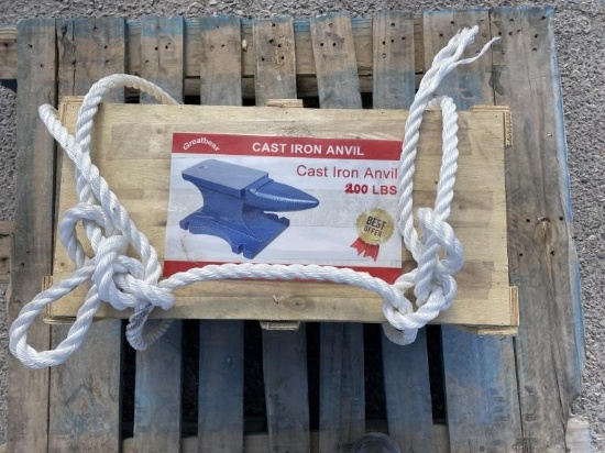 UNUSED 200LB Cast Iron Anvil in Crate