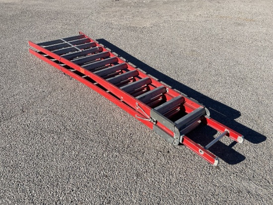 12-24FT Folding Construction Extension Ladder
