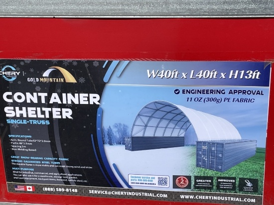 UNUSED 40FT x 40FT x 13FT Dome Shelter