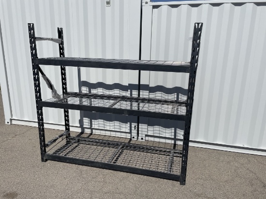 3-Tier Black Steel Shop Rack ( 77" x 24" x 72" )