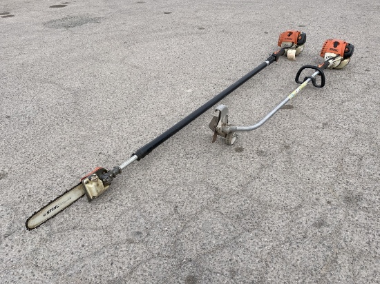 School Surplus - (2)pc Stihl Gas Saw, Edger