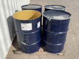 (4)pcs - 50 GAL Food Grade Blue Steel Drums