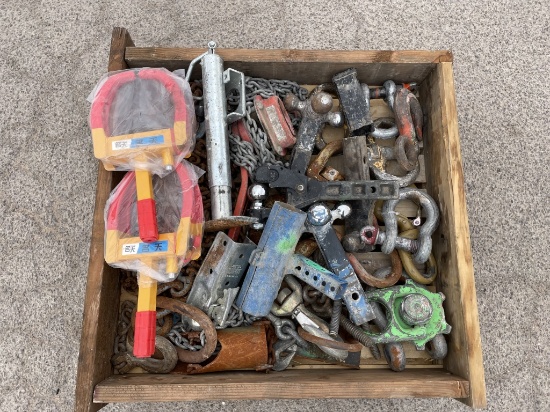 Pallet of Hitches, Shackles, Misc.