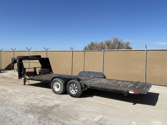 2008 20' Gooseneck Diamond Plate Titling Trailer