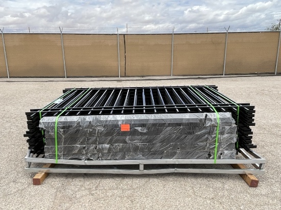 UNUSED (20)pc Galvanized Steel 10' x 7' Fencing -C