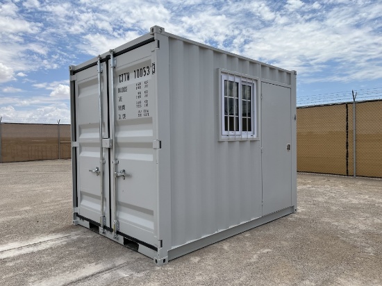 2024 10FT Storage Container w/Locking Doors,Window