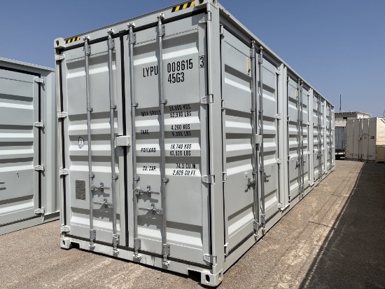 2023 40FT Shipping Container w/ 4Double Side Doors