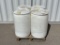 (4)pcs - 55 GAL Food Grade White Plastic Drums