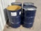 (4)pcs - 50 GAL Food Grade Blue Steel Drums