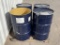 (4)pcs - 50 GAL Food Grade Blue Steel Drums