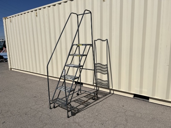 Garlin 6FT Steel Rolling Step Ladder -B