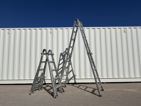 (2)pcs - Aluminum Folding / Extending Ladders