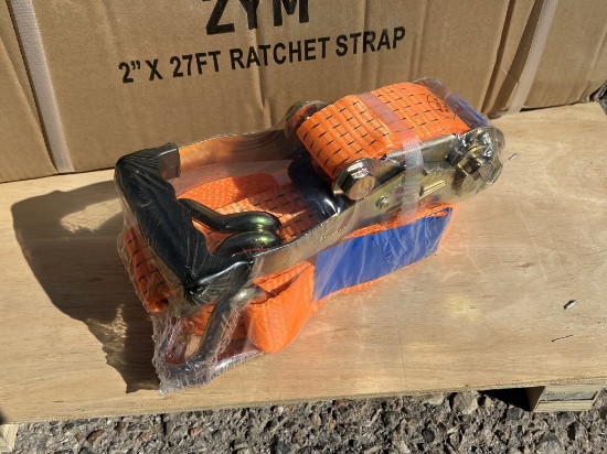 UNUSED (11)pcs: 2" x 27FT Ratchet Straps -B