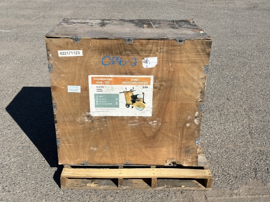 UNUSED Powertek 20" 15HP Walk-Behind Concrete Saw