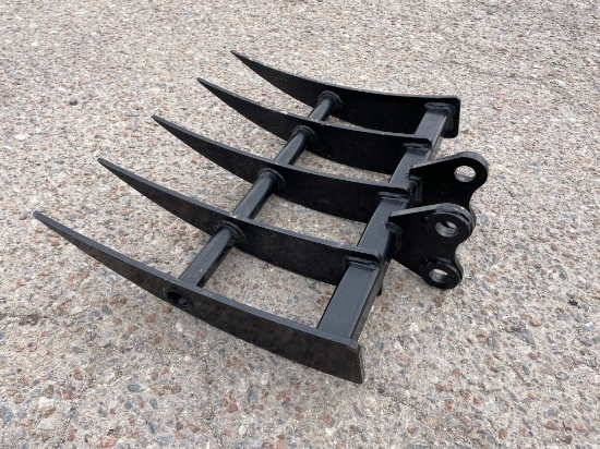 UNUSED Mini Excavator Attachment - Rake
