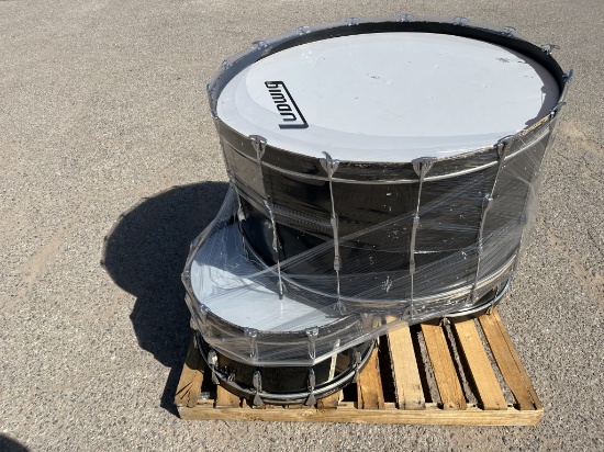 School Surplus-  (3)pcs Music Ludwig Drums