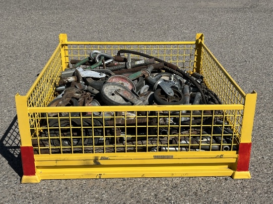 Steel Mesh Folding Pallet w/ Casters, Rigging
