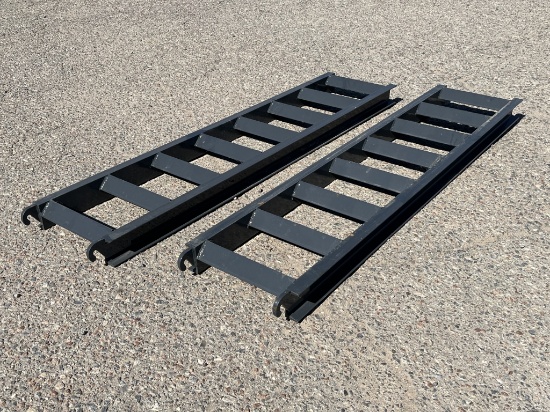 UNUSED (2)pc 57" Steel Equipment Trailer Ramps
