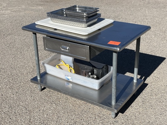School Surplus- Kitchen Table w/ Drawer and More