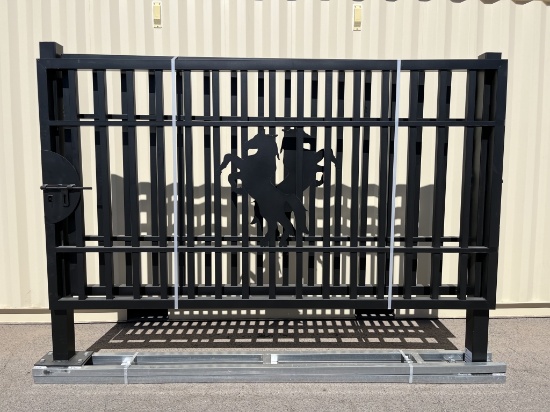 UNUSED 20FT Bi-Parting Galvanized Metal Horse Gate