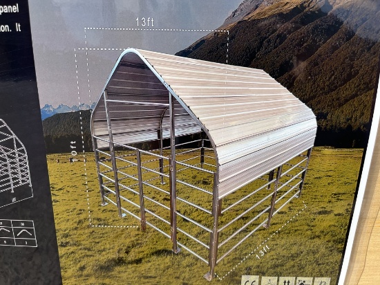 UNUSED 13FT x 13FT Livestock Metal Tent
