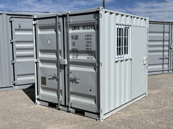 2024 9FT Storage Container w/ Locking Doors,Window