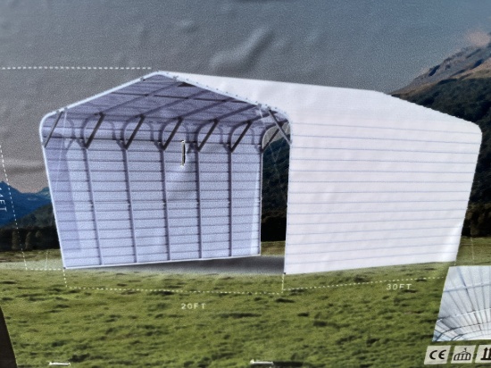 UNUSED 20FT x 30FT Open Metal Garage