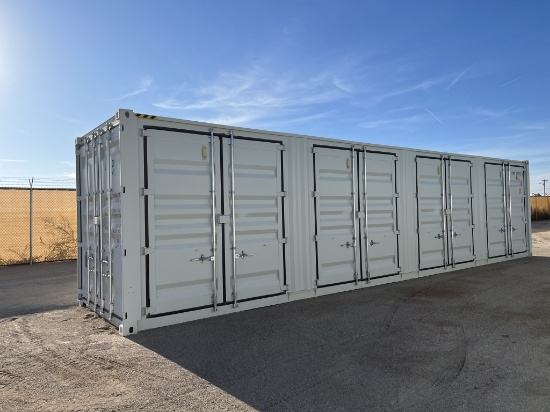 40FT Shipping Container w/4Double Side Doors-1Trip