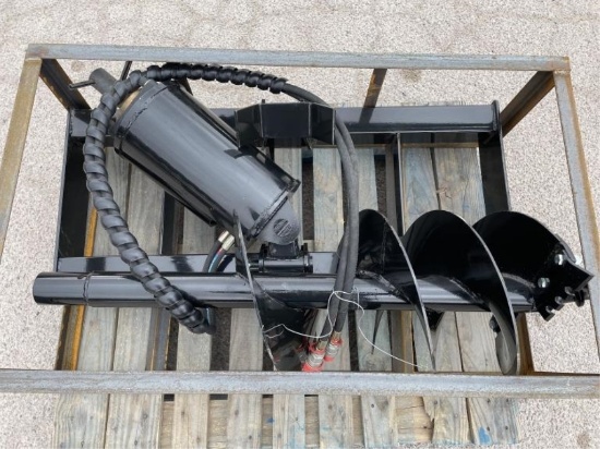 UNUSED Hydraulic Skid-Steer Auger w/ 14" x 48" Bit