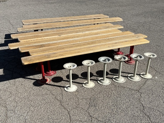 School Surplus- Wood Locker Room Benches