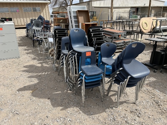 School Surplus- Row of Student Chairs