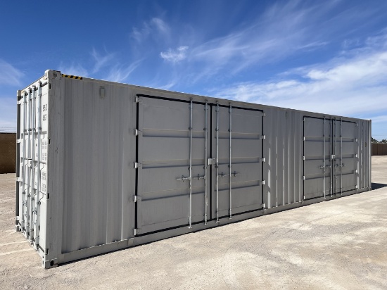 40FT Shipping Container w/2Double Side Doors-1Trip