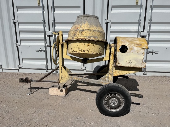 420cc Gas Cement Mixer on Trailer