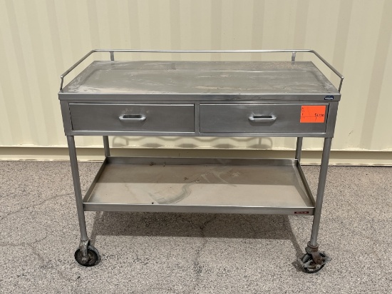 School Surplus- Rolling 2 Drawer Kitchen Cart