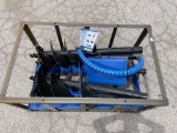 UNUSED Skid-Steer Hydraulic Blue Auger w/ 3 Bits